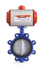 Valvos V2125317-CIFT-ETKILI Lug SS 316 Klape ViTON Contalı - PNÖMATİK AKTÜATÖRLÜ